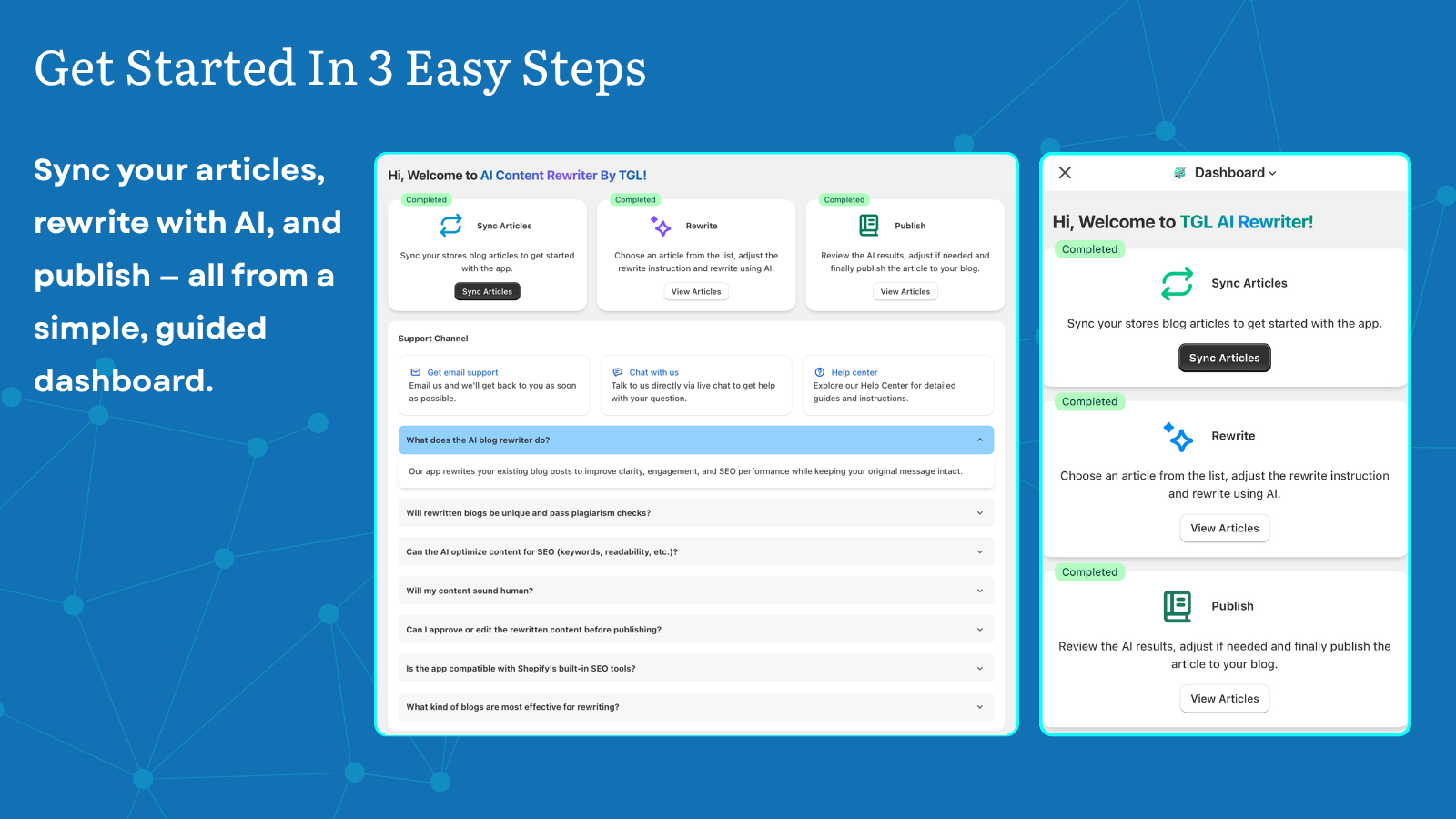 Get Started In 3 Easy Steps