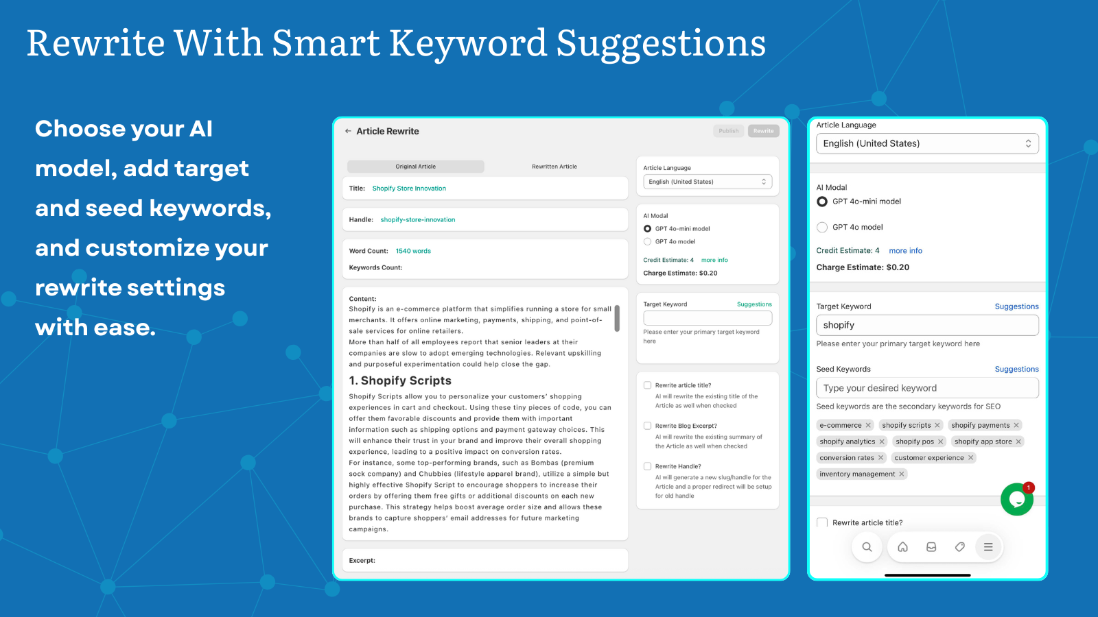 Rewrite With Smart Keyword Suggestions