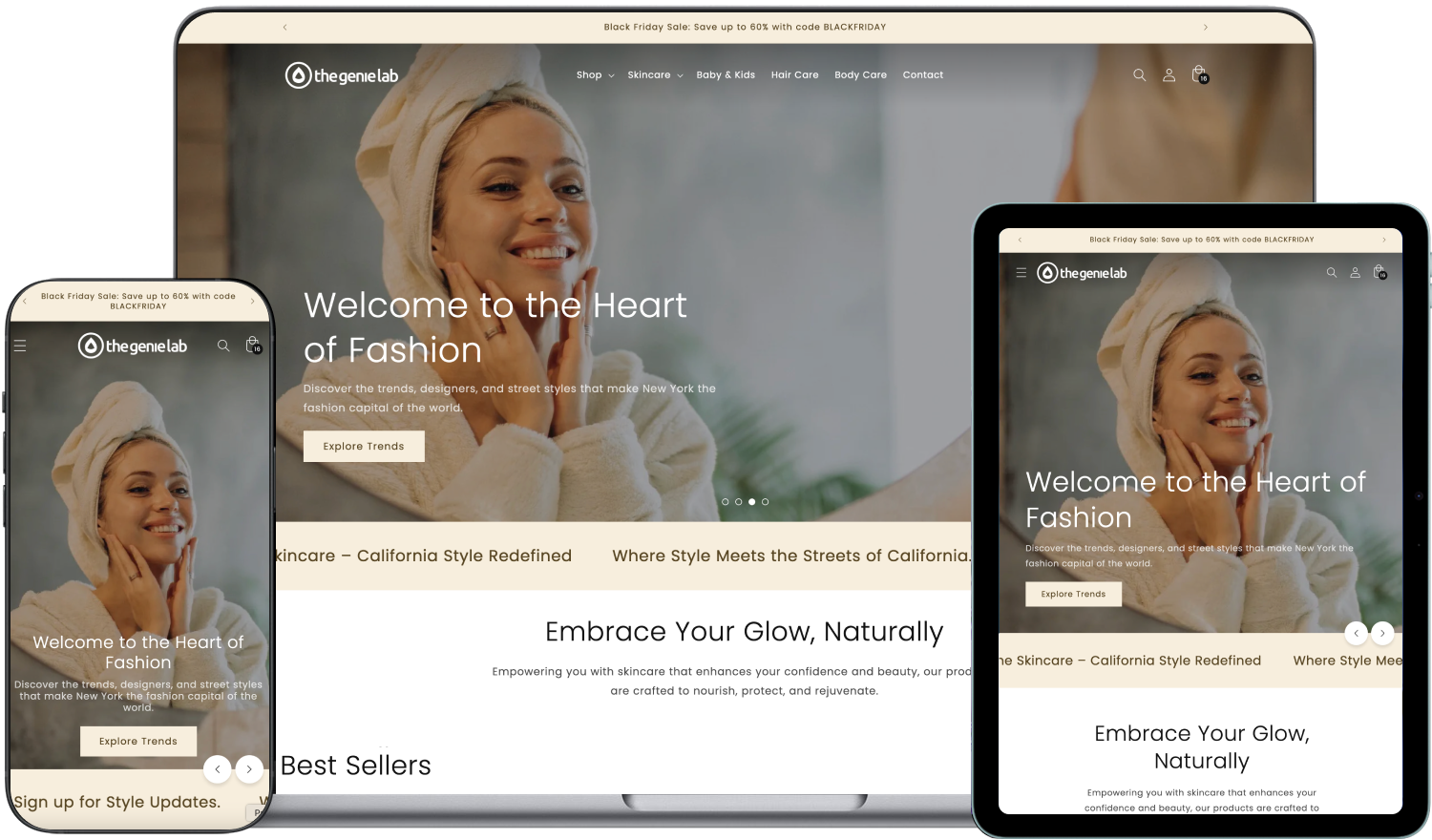 Skincare Shopify Theme - Thegenielab