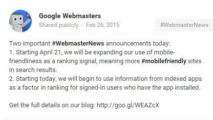 Google’s Mobile Update: What to Expect on April 21st