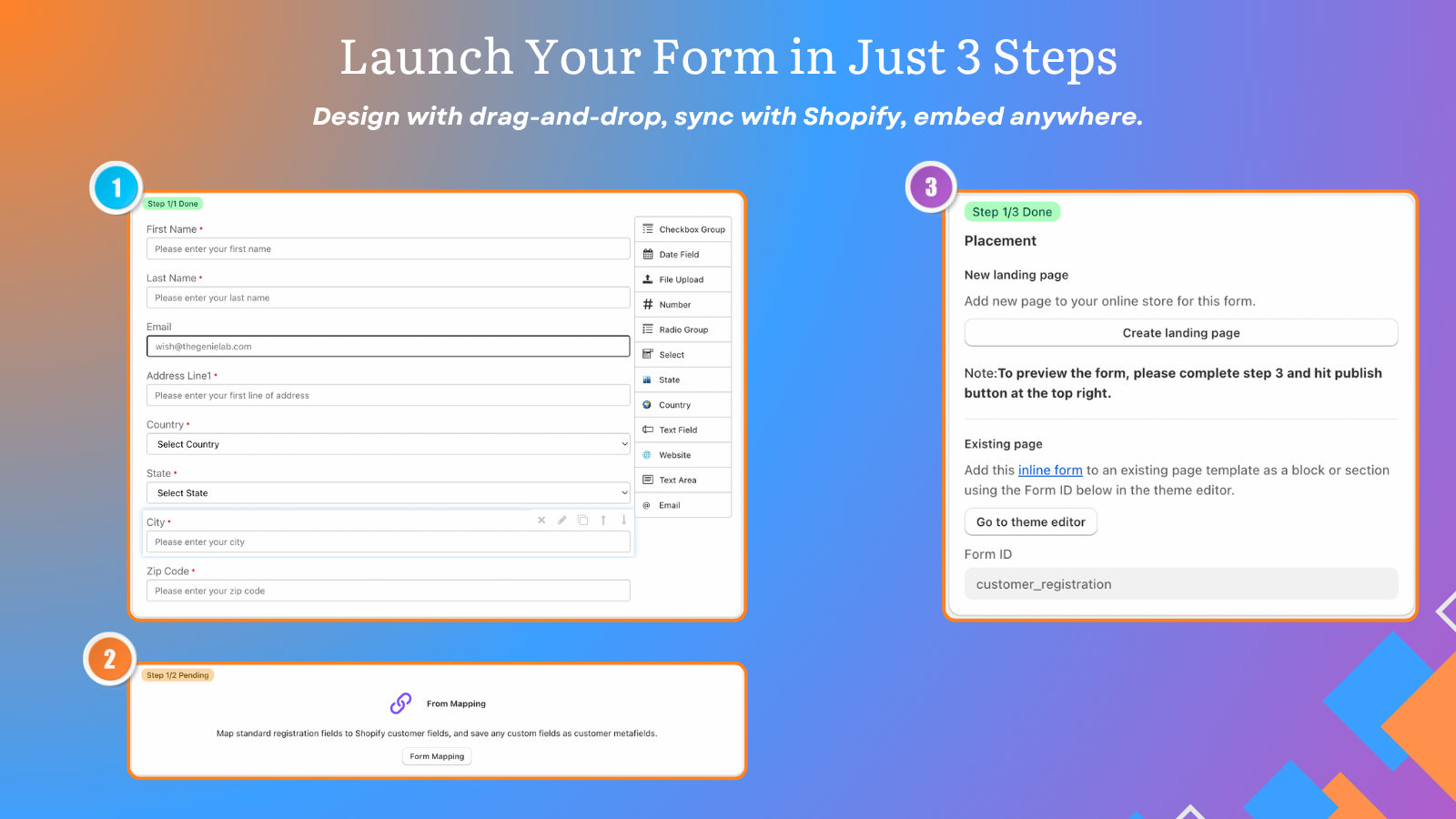Registration Form on desktop and mobile